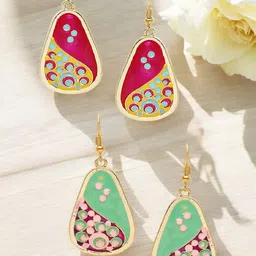 Anouk Peacock Shaped Drop Earrings-10