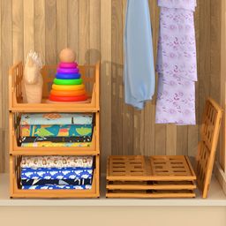 Aura Brown Set of 6 Reusable Drawer Organiser Organisers image 5
