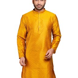 ERACH INDIA Men Jacquard Solid Straight Kurta-picture-35