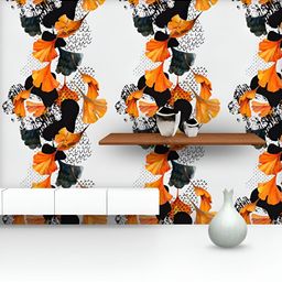 ArtzFolio Printed UV-Resistant Anti-Bacterial Autumn Ginkgo Leaves Peel & Stick Wallpaper-image-48