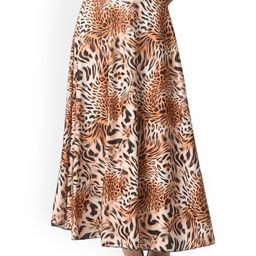 Vagisha Animal Printed Flared Maxi Skirt-image-89