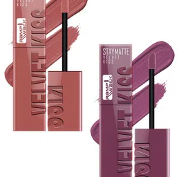 Ramp Walk Set Of 2 Velvet Kiss Liquid Lipstick - 3.5 ml Each - Nude 05 - Dark Mauve 06-image-64