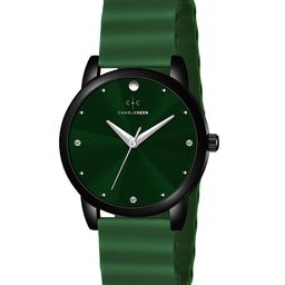 CHARLIEKEEN Women Brass Dial & Stainless Steel Straps Analogue Watch CC-LR014-GRN-GRN-image-36