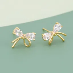 Kushal's Fashion Jewellery Gold-Plated Classic Zircon Studs Earrings-44