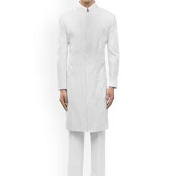 SDS By Kushal Shah Floral Embroidered Sherwani Set-image-65