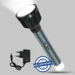 2 in 1 Lithium Battery Long Range Led torch Light Rechargeable (2400mAh) Torch-image-65