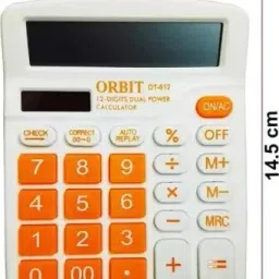 Orbit 612 Stylish and Soft Keys Basic Calculator Orange Color 612 Orange Basic Calculator-image-7