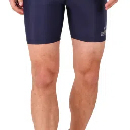 Swimming Costume, Cycling Shorts Gyming, Running Solid Men Swim Bottom Dark Blue Swimsuit-image-43