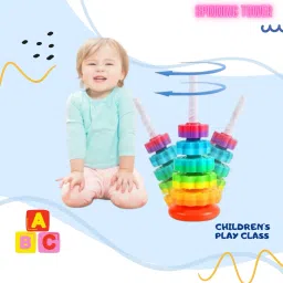New Latest Design Unbreakable ABS Plastic, Educational Stacking Ring Toy-image-74