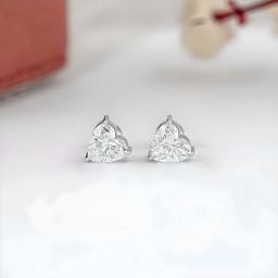 92.5 Silver Plated Heart Soli Solitaire Earring Set Zircon Silver Stud Earring-image-52