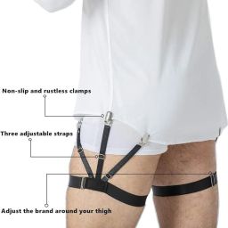 JS Enterprises ™ Shirt Stays For Men, Shirt Holder For Men, Adjustable Elastic Shirt 1 Pair Garter-79