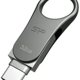 Silicon Power Mobile C80 32 GB OTG Drive Compatible with Desktop Computer, Laptop USB 3.2 Metal Case-27