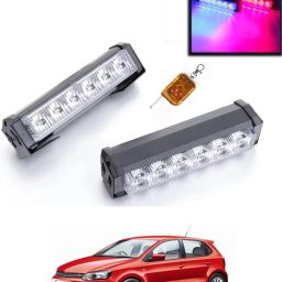 6LED/12V Police Light With Remote Red/Blue Colour For Car-204 Fog Lamp Car LED for Volkswagen (12 V, 55 W)-image-68