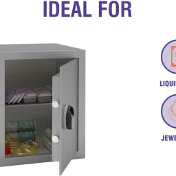 godrej Forte Pro 40 Litres for Home & Office with Optical Finger Print Sensor - Grey Safe Locker image 2