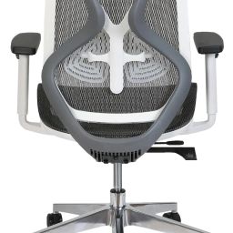 Xenon White Mid Back Adjustable Lumbar Chair | Height Adjustable and Tilt Locking | Cast Aluminium Base with High Quality Gas Lift Nylon Office Executive Chair-1