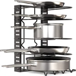 Utensil Kitchen Rack [HEAVY DUTY ] Pan Pot organizer [ SOLID AND STURDY ] Iron-image-12