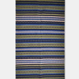 Fabindia Blue & Green Woven DesignedDhurries-image-37