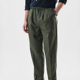 Snitch Men Textured Mid-Rise Regular Fit Trousers-image-54