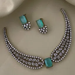 D Rio Fashions Women Brass Necklace Set-43