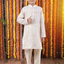 Pehanaava Boys Printed Regular Pure Cotton Kurta with Pyjamas-52