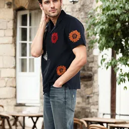 Celio Men Classic Opaque Printed Casual Shirt-image-91