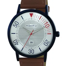 maxima Men Printed Dial & Leather Straps Analogue Watch 66363LMGG-22