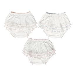 Fancy Walas Infant Girls Pack Of 3 Cotton Frill Basic Briefs FW330_White_L_PK03-47