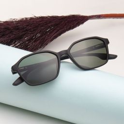 Ted Smith Unisex Green Rectangular Sunglasses With Polarised Lens-20