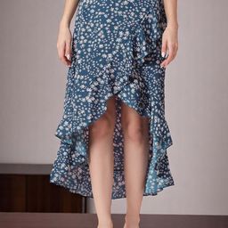 OOMPH! FACTOR Printed Wrap Midi Skirt-image-49