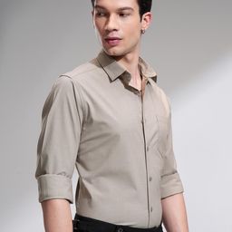 HIGHLANDER Men Solid Occasion Shirt-image-55