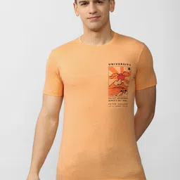 PETER ENGLAND UNIVERSITY Men Typography Printed Slim Fit T-shirt-image-21