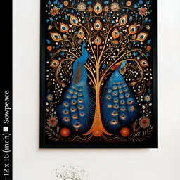 SOWPEACE Blue & Black 1 Piece Canvas Birds and Animals Wall Photographs-image-7