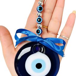 WARMINGO DE Blue & White Evil Eye Wall Hangings-33