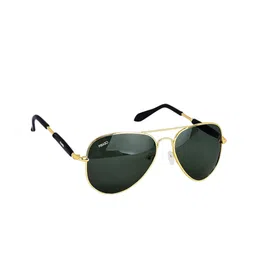 PIRASO Unisex Aviator Sunglasses with UV Protected Lens 3026-GOLD BLACK-B-19