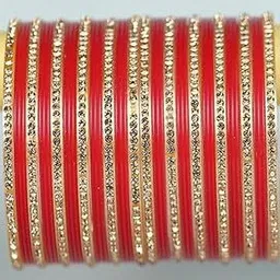 SAVORADE Set Of 22 Red Plastic Bangle-picture-44
