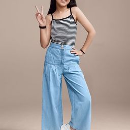 Naughty Ninos Girls Comfort Flared Light Fade Jeans-image-93