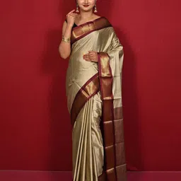 A S CREATION Woven Design Zari Silk Cotton Paithani Saree-picture-54