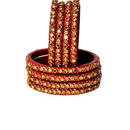 VICONO Set Of 8 Stone-Studded Bangles-image-92
