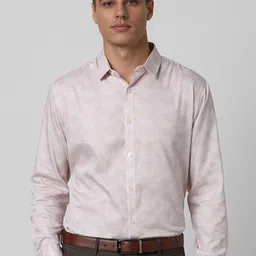 van heusen V Dot Men Spread Collar Textured Cotton Slim Fit Formal Shirt-picture-13