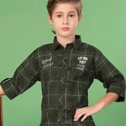 MashUp Boys Classic Tartan Checks Opaque Checked Casual Shirt-picture-6