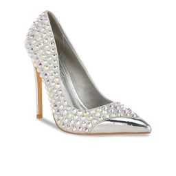 London Rag Embellished Leather Kitten Pumps-45