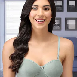 Samvar Green Cotton Non-Wired Non Padded Minimizer Bra-picture-16