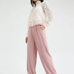 FREAKINS Women Relaxed Straight Leg Straight Fit High-Rise Korean Trousers-picture-40