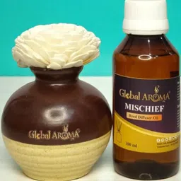 GLOBAL AROMA Mischief Fragracne Ethenic Flower Pot Reed Diffuser Set-15