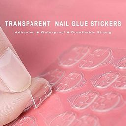 Coslifestore Set Of 24 Artificial Press On Nails With Stone Design -Nude image 2