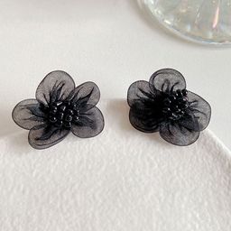 BEYTER Artificial Beaded Floral Shaped Studs-4