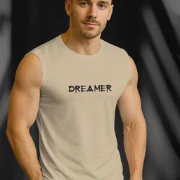 KELONBRO Dreamer Printed Round Neck Gym Vest BG-DREAMERVESTS-image-75