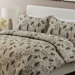 Boutique Living India Beige Floral 200 TC Cotton King Bedsheet Set 2.74 m x 2.74 m-image-22