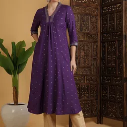 Sangria Embroidered Anarkali Kurta-57