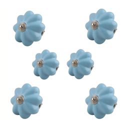Indianshelf 6-Pcs Blue Textured Ceramic Knobs-image-35